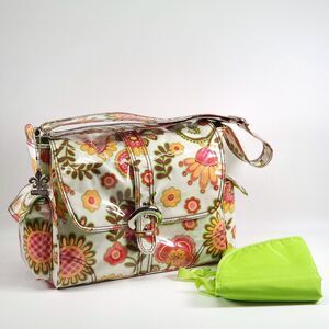 Kalencom New Orleans Diaper Bag Large Multicolor Cotton Floral With Changing Mat